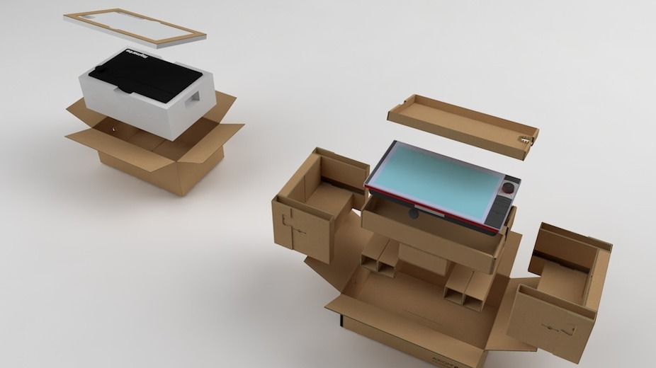 DS Smith Radar display corrugated transport packaging