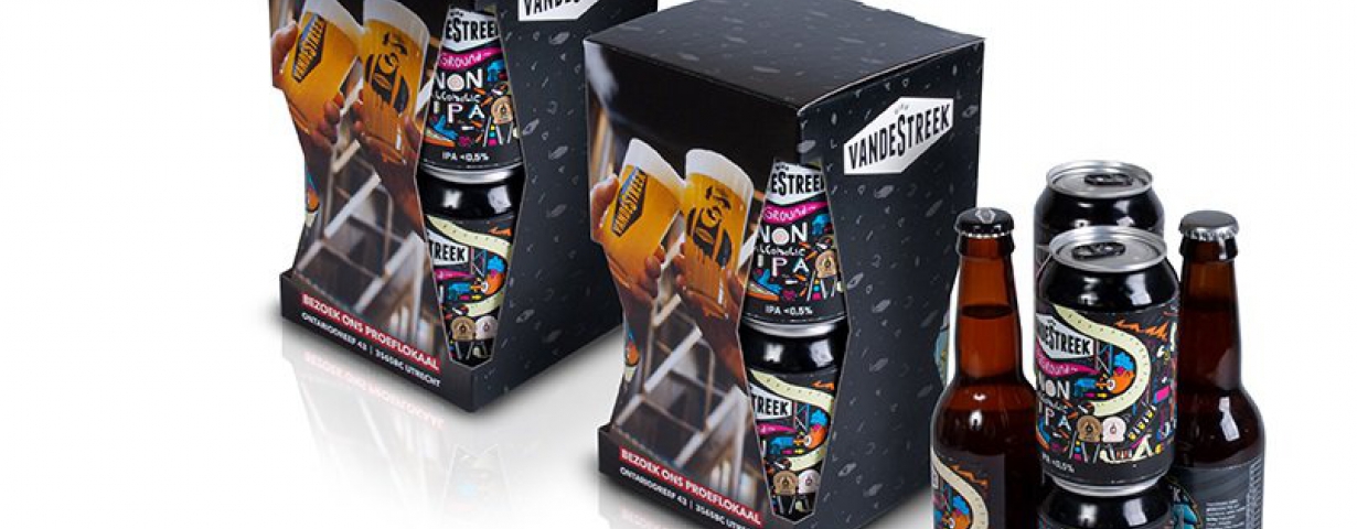 Gluren vuurwerk veld Bierverpakking voor blik en fles van Dings Kartonnages