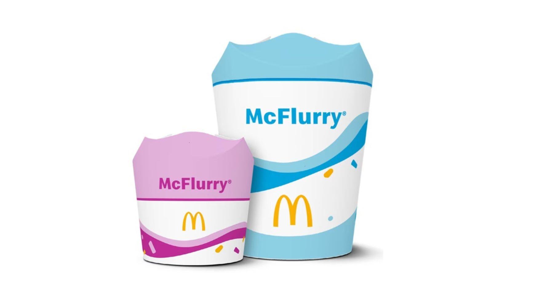 McDonald's McFlurry vervangt plastic deksel door papieren beker met vier kleppen